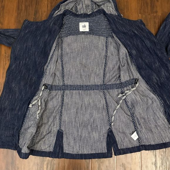 CABI #5100 Hooded Adventure Anorak Full Zip Jacket Blue Indigo - Picture 6 of 12